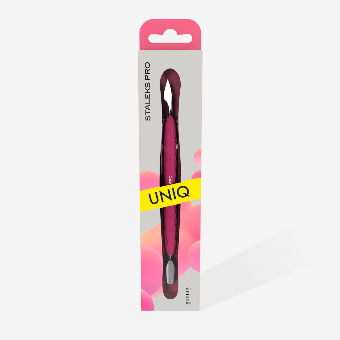 STALEKS PRO UNIQ 10 TYPE 3 Silikon Saplı Tırnak Eti İtici (Dar Yuvarlak İtici + Üçgen Üç)