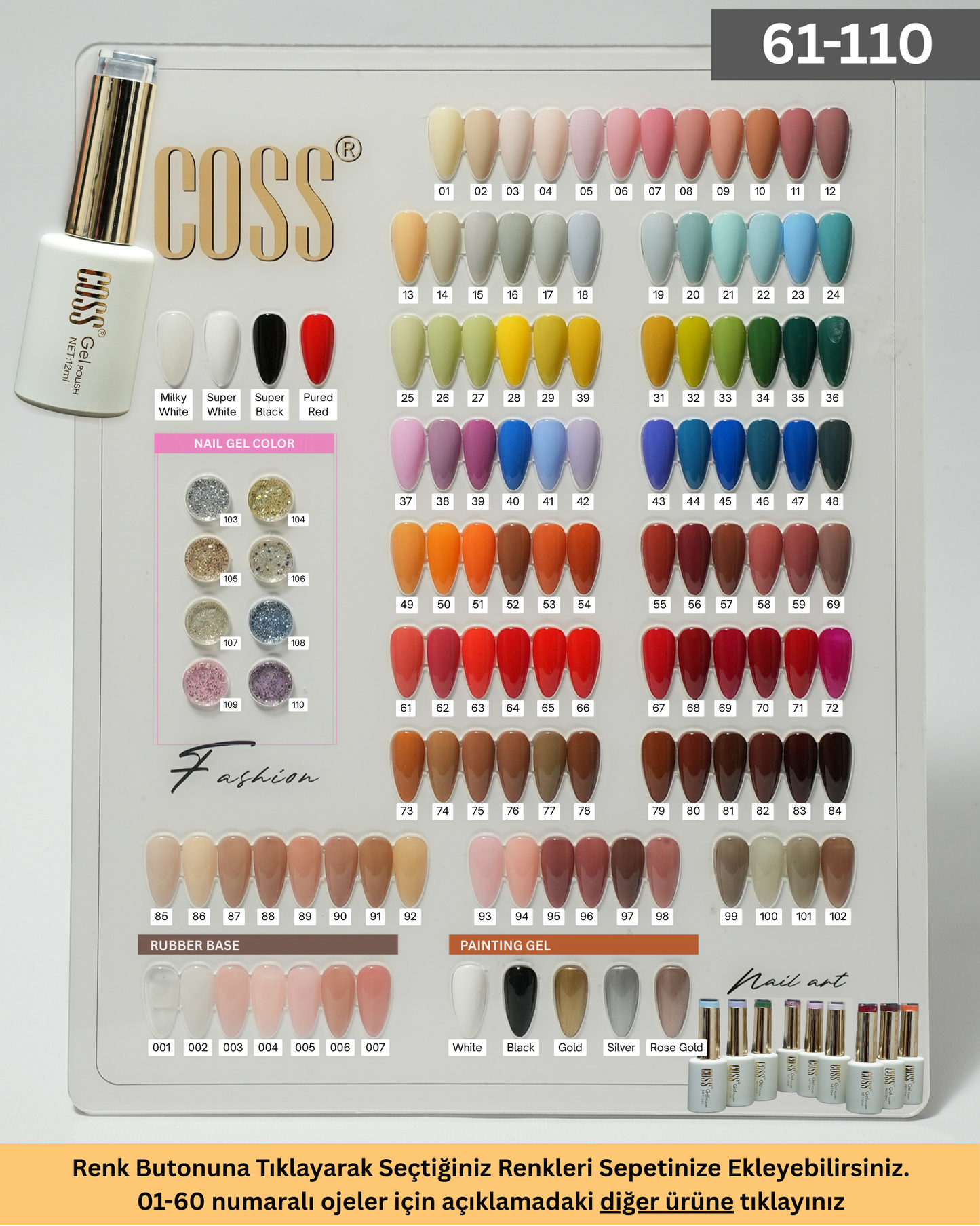 Coss Premium Kalıcı Oje 12 ml (61-110)