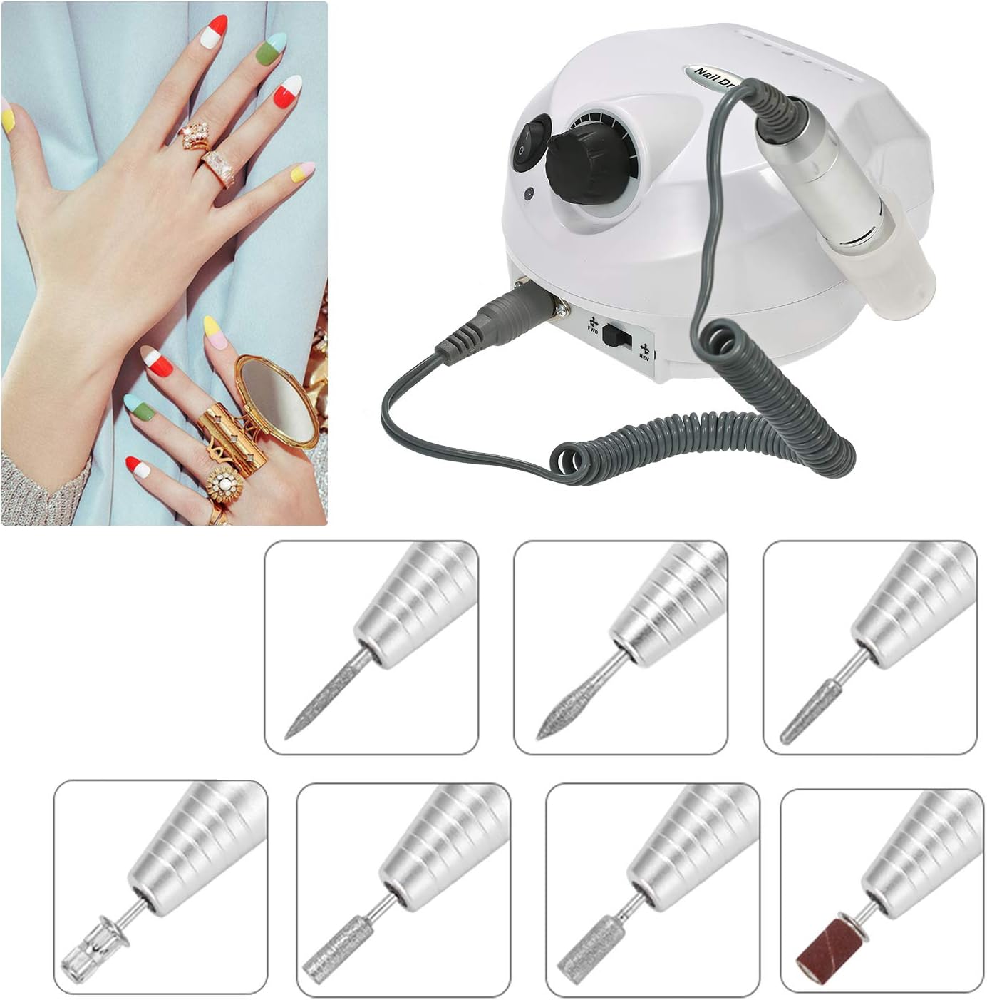 Nail Drill Elektrikli Manikür Pedikür Törpü Makinası 45 Watt
