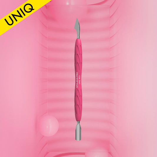 STALEKS PRO UNIQ 10 TYPE 3 Silikon Saplı Tırnak Eti İtici (Dar Yuvarlak İtici + Üçgen Üç)