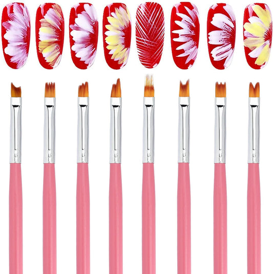 8'li Nail Art Dizayn Desen Fırça