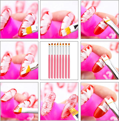 8'li Nail Art Dizayn Desen Fırça