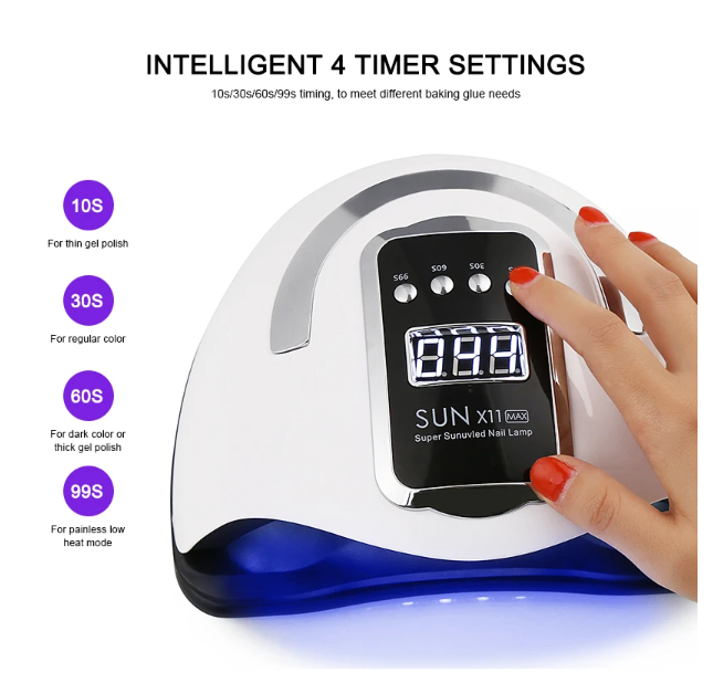 SUN X11 Uv Led Tırnak Kurutucu 280 Watt 66 Led Protez Tırnak Kalıcı Oje Kurutma Makinası