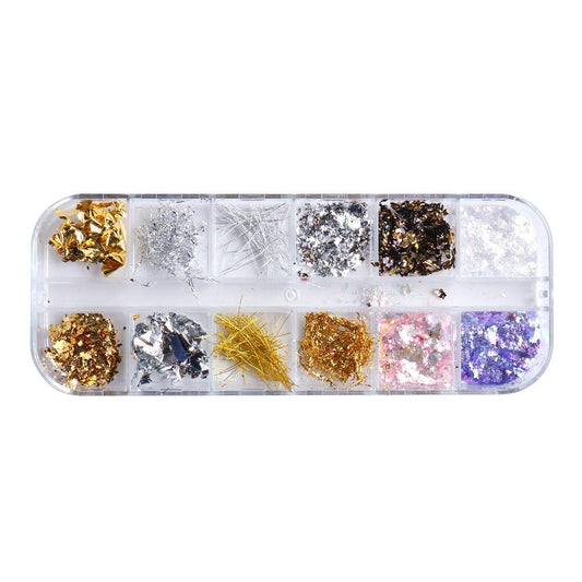 Nail Art Kırık Folyo Süsleme